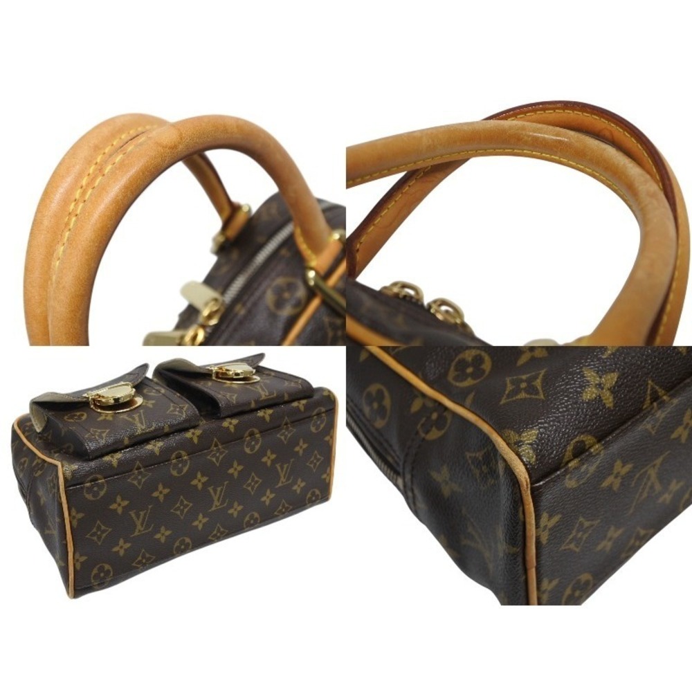 LOUIS VUITTON Manhattan Handbag Natural Leather Brown - Picture 4 of 7